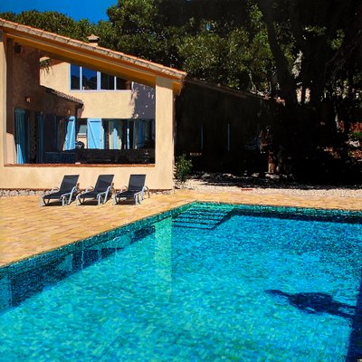 Getting There, 2020 körül (akrilfesték, papír) alkotó: Luke Waller