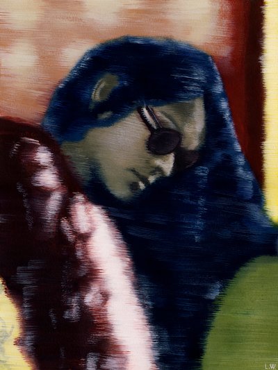 Nuha, 2012 körül (akrilfesték, papír) alkotó: Luke Waller