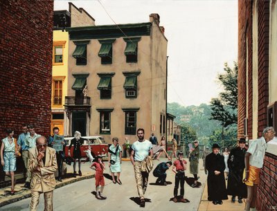 Önarckép idegenekkel, 2020 körül (akrilfesték, papír) alkotó: Luke Waller