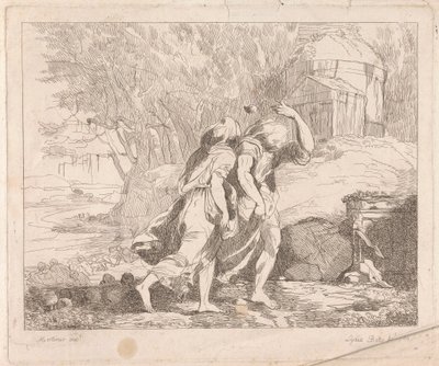 Deucalion és Pyrrha az özönvíz után alkotó: Lydia Bates
