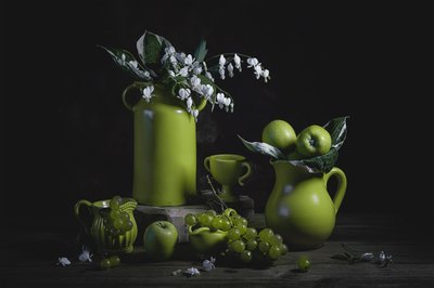 Elegáns zöld csendélet alkotó: Lydia Jacobs
