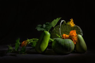 Élénk aratási csendélet alkotó: Lydia Jacobs