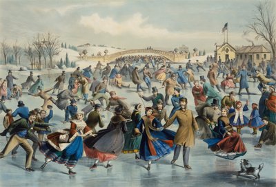 Central Park, tél – A korcsolyázó tava, 1862. alkotó: Lyman Wetmore Atwater