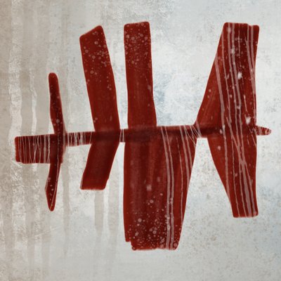 Texturált vörös absztrakt alakzatok alkotó: MANSI SAXENA