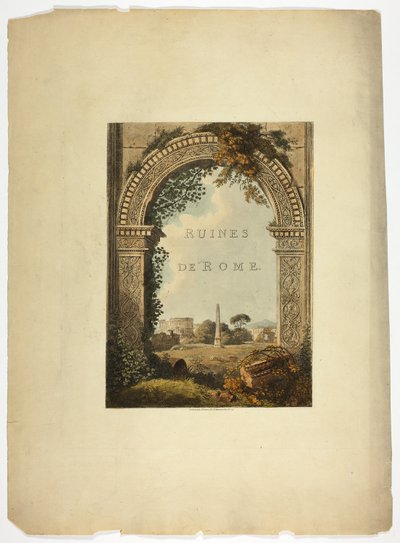 Címlap a Róma romjaihoz alkotó: M. Dubourg