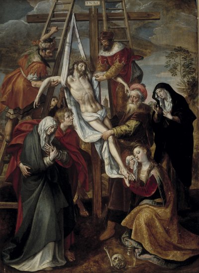 Leereszkedés,16. század (olaj, vászon) alkotó: Maarten de Vos
