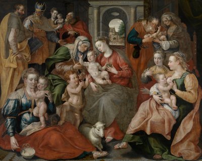 Szent Anna családja alkotó: Maarten de Vos