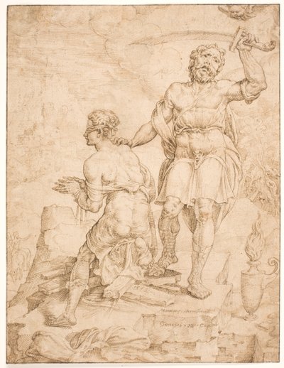 Ábrahám áldozata alkotó: Maarten van Heemskerck