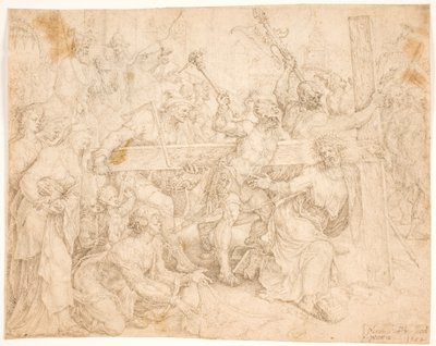 keresztjét hordozó Krisztus alkotó: Maarten van Heemskerck