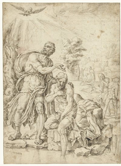 Krisztus megkeresztelése alkotó: Maarten van Heemskerck