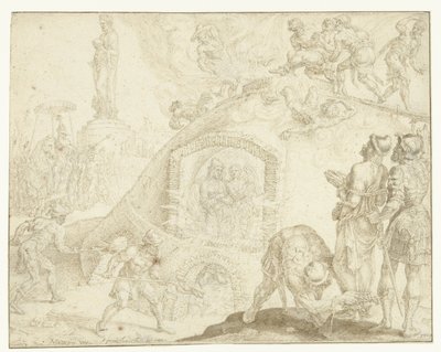 Három fiatalembert tüzes kemencébe dobnak A három fiatal története (sorozat címe) alkotó: Maarten van Heemskerck