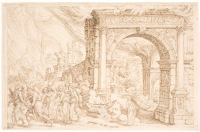 Szodoma elpusztítása alkotó: Maarten van Heemskerck