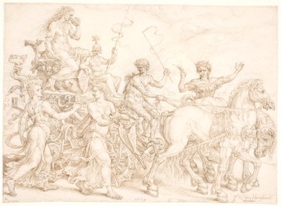 Diadalszekér. Invidia (irigység) alkotó: Maarten van Heemskerck