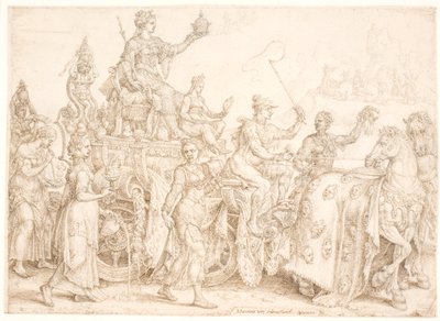 Diadalszekér Gazdagság (gazdag) alkotó: Maarten van Heemskerck
