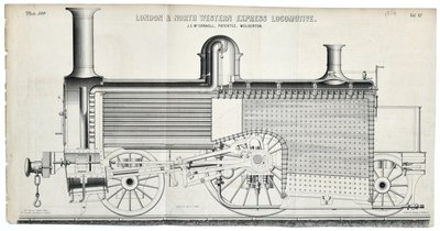 London és North Western Express Locomotive plate 138 alkotó: Mackay & Kirkwood