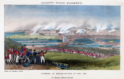 Hetvenharmadik ezred, Szeringapatam megtámadása, India, 1799. május 4. alkotó: Madeley