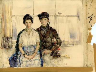Én és igaz szerelmem, 1930 körül (ceruza és akvarell papíron) alkotó: Madeline Emily Green