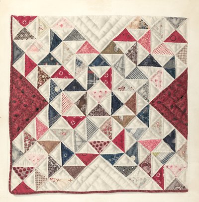 Patchwork paplan alkotó: Mae A. Clarke