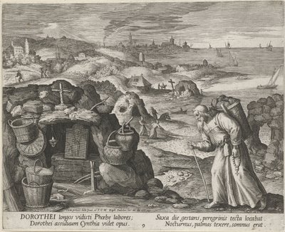 Gázai Szent Dorotty mint remete, 1600. alkotó: Maerten Vos de