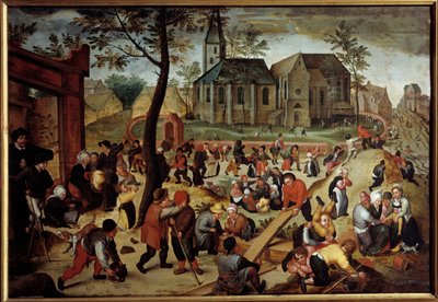 Martin Van Cleve (1527-1581) gyermekjátékok festménye alkotó: Maerten van Cleve