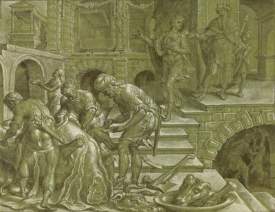A király példázata, aki esküvőt készített elő alkotó: Maerten van Heemskerck