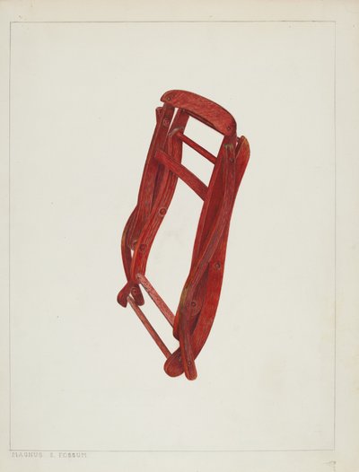 Összecsukható gyermekszék, c. 1938. alkotó: Magnus S. Fossum