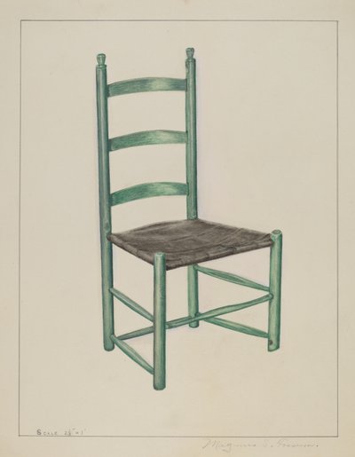 Létra háttámla - rázkódtató szék, c. 1936. alkotó: Magnus S. Fossum