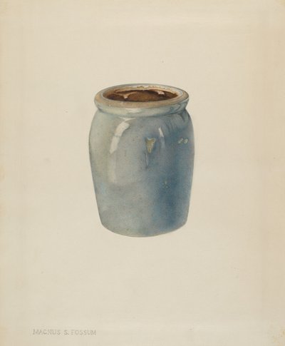 Pottery Jam Jar, c. 1938. alkotó: Magnus S. Fossum