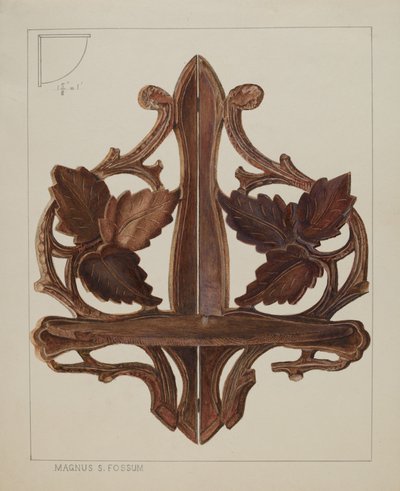 Polc saroktartó, c. 1937. alkotó: Magnus S. Fossum