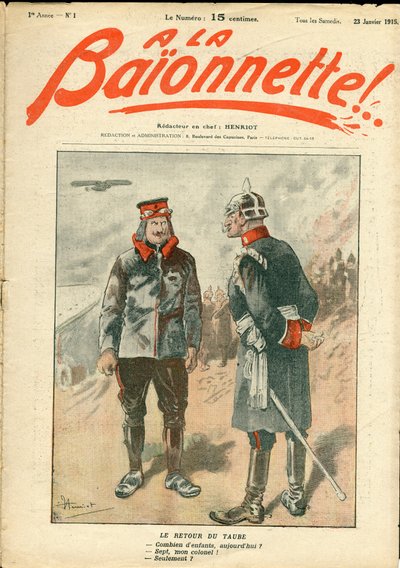A „” La Baionnette”, Satiric en Colors borítója alkotó: Henri Maigrot