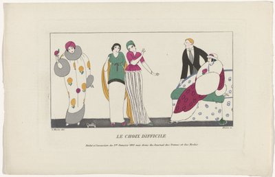 Journal des Dames et des Modes, 1913. január 1.: A nehéz választás alkotó: Maire
