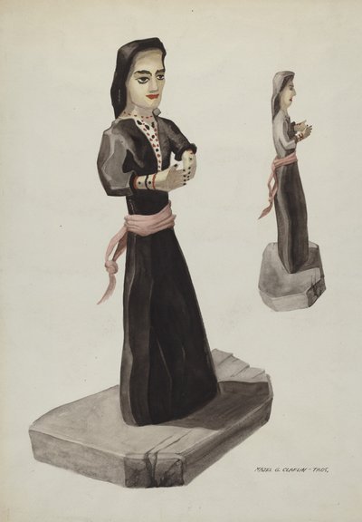Bulto, Santa Rita, c. 1937. alkotó: Majel G. Claflin