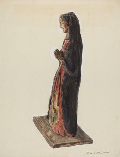 Bulto Santa Rita, c. 1939. alkotó: Majel G. Claflin