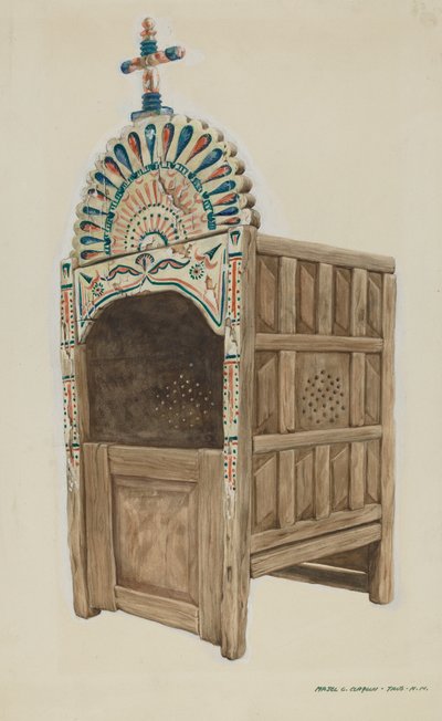 Gyóntatószék, 19351942. alkotó: Majel G. Claflin