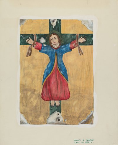 Szent Liberata festménye, c. 1939. alkotó: Majel G. Claflin