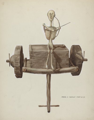 Penetente Death Cart & Death Figure, c. 1937. alkotó: Majel G. Claflin