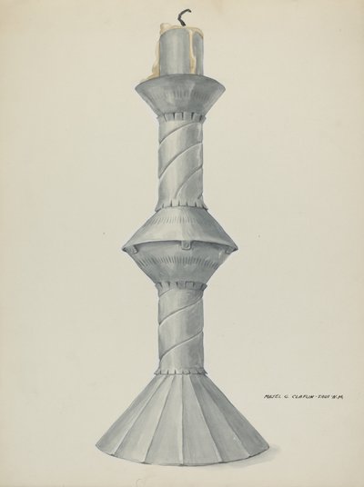 Penitente oltári gyertyatartó, c. 1937. alkotó: Majel G. Claflin