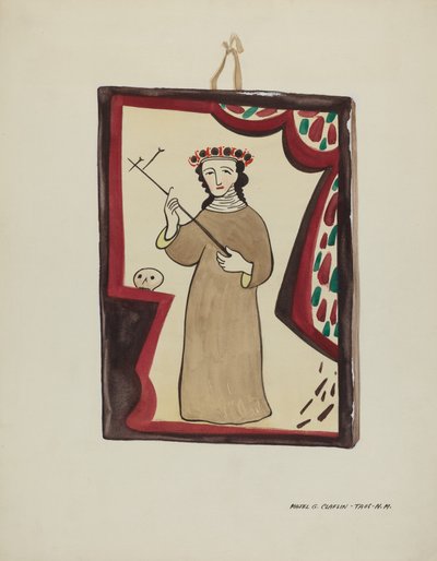 Oltárkép-Mikulás Rita, c. 1937. alkotó: Majel G. Claflin