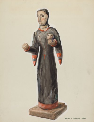 Santa Rita - Bulto, c. 1938. alkotó: Majel G. Claflin