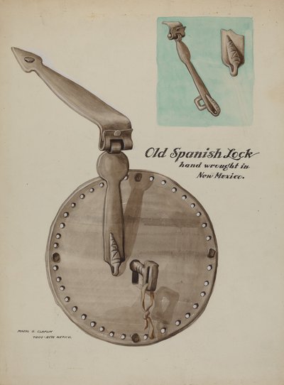 Spanyol zár, c. 1937. alkotó: Majel G. Claflin