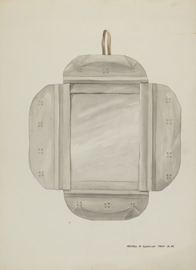 Bádog tükörkeret, c. 1937. alkotó: Majel G. Claflin