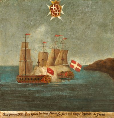 Tengerészeti csata, 1582, Gozo alkotó: Maltese School