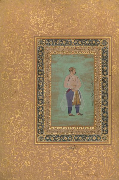 recto: Danyal herceg portréja, Folio a Shah Jahan albumból, recto: 16. század vége. alkotó: Manohar