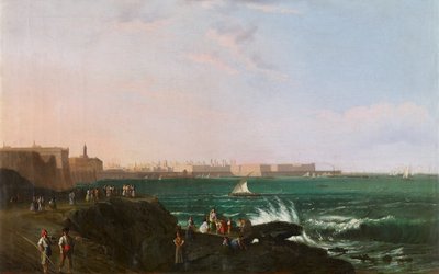 Cadiz látképe alkotó: Manuel Barron y Carrillo