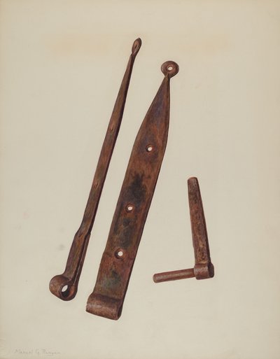 Zsanérok és csavarok, c. 1939. alkotó: Manuel G. Runyan