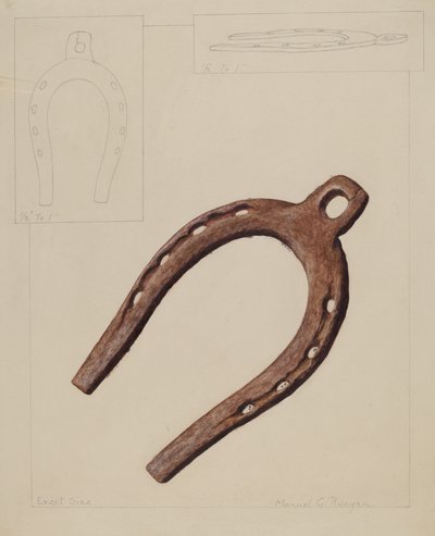 Öszvércipő, c. 1937. alkotó: Manuel G. Runyan