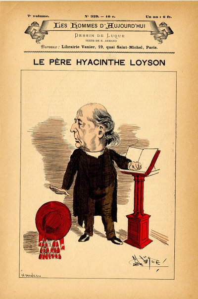 A The Men of Today, 329. szám borítója, Manuel Luque (1854-1919) illusztrációja: Loyson Hyacinthe (Hyacinthe atya) (1827-1912) alkotó: Manuel Luque