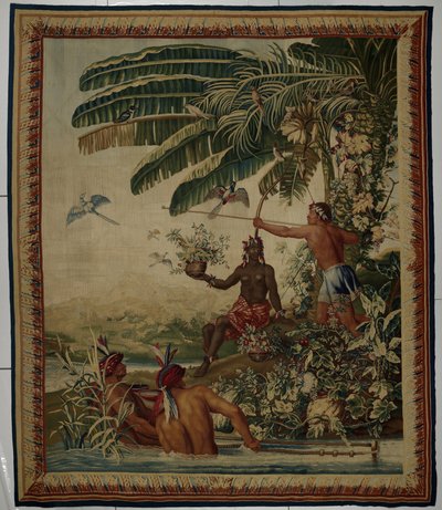 A halászok, kárpit a Les Anciennes Indes (A régi India) sorozatból halász alkotó: Manufacture Royale des Gobelins