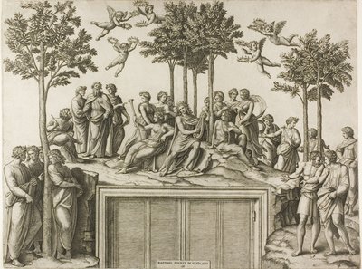 Apollo a Parnassuson alkotó: Marcantonio Raimondi