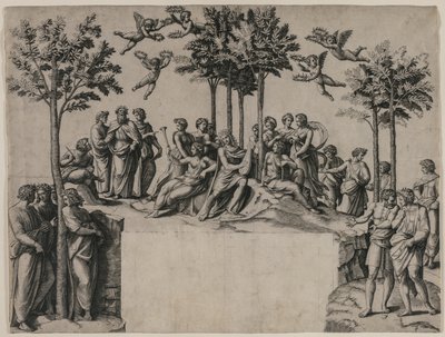Apollo a Parnassuson alkotó: Marcantonio Raimondi